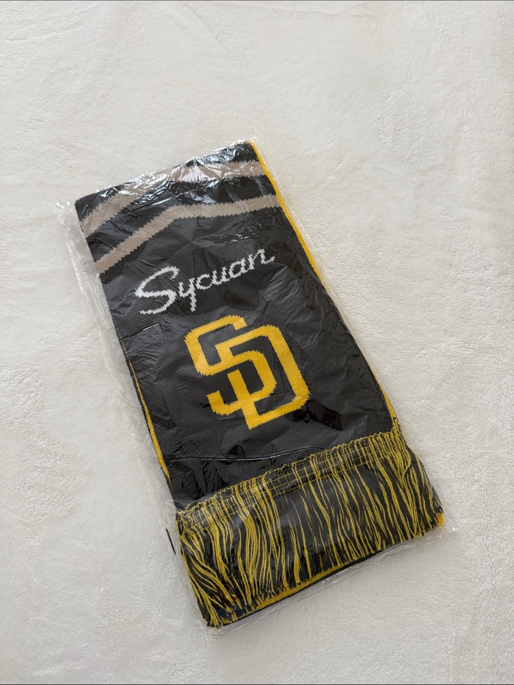 San Diego Padres Black & Yellow Knit Scarf Opening Day 2026